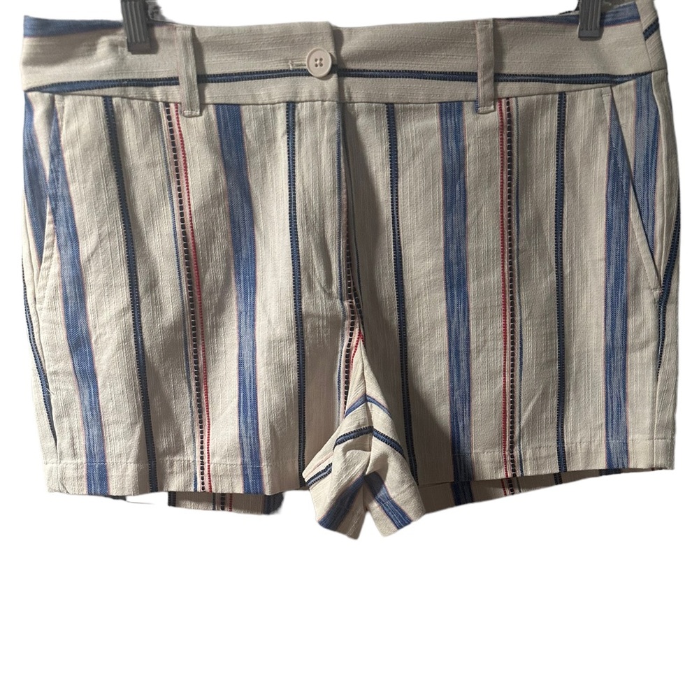 Loft outlet cotton striped shorts 4” seam size 12 NWT